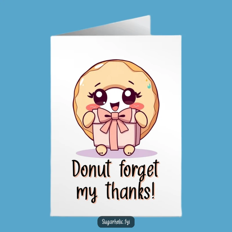 Free Printable Donut Thank You Card - Grateful Downloadable Gift
