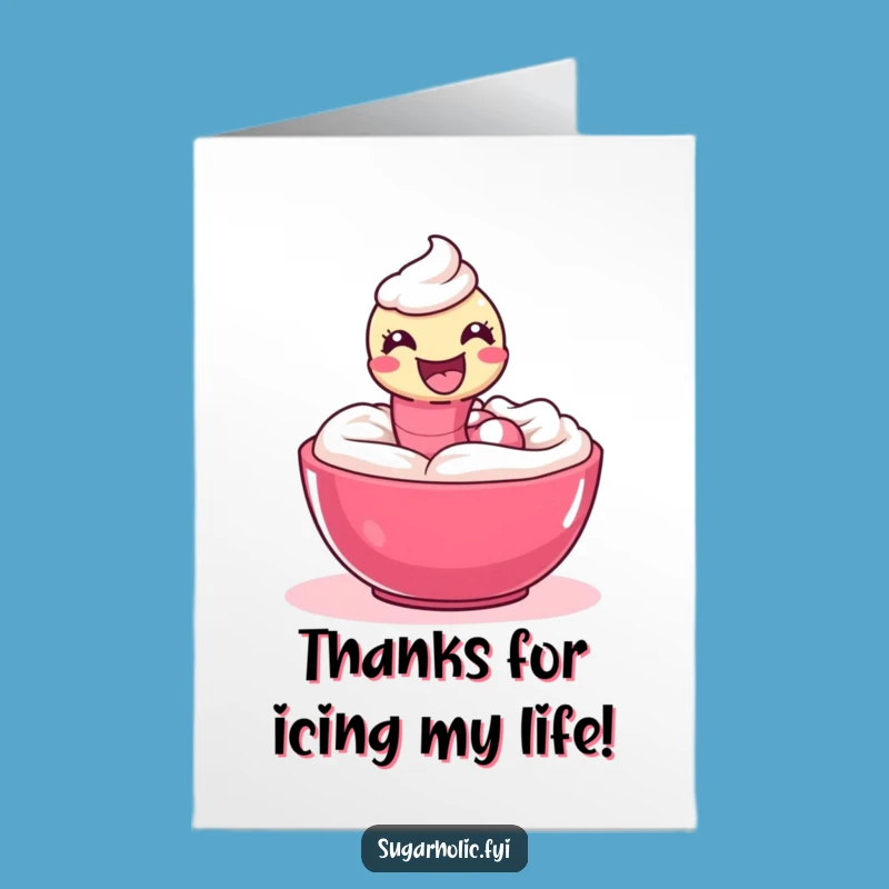 Free Printable Thank You Card: Icing Gummy Worm, sweet downloadable gift!