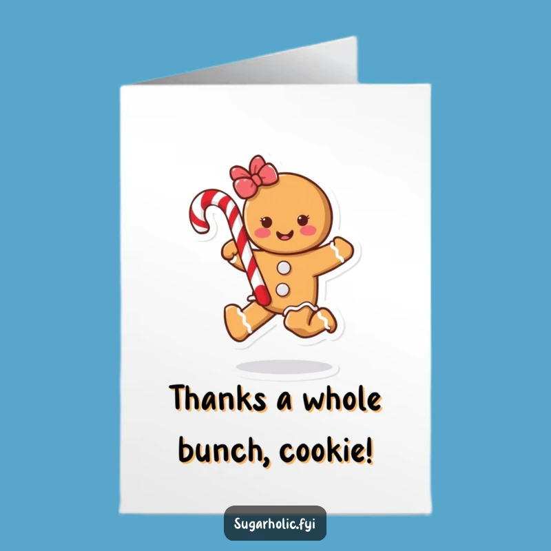 Free Printable Gingerbread Cookie Thank You Card - Adorable Downloadable Gift
