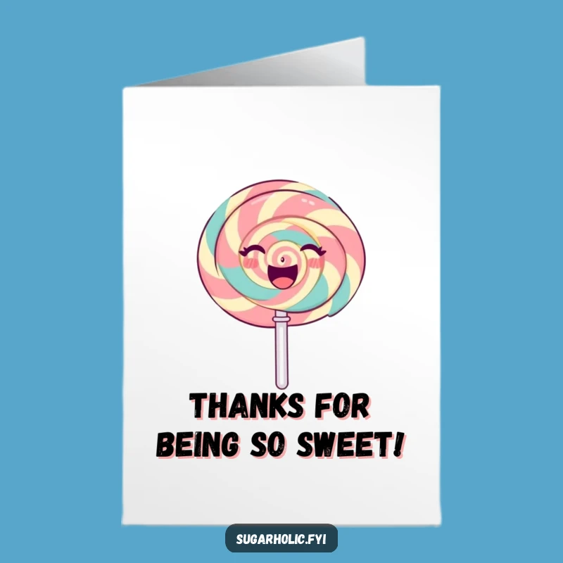 Free Printable Lollipop Thank You Card - Gleeful Spin Downloadable Gift