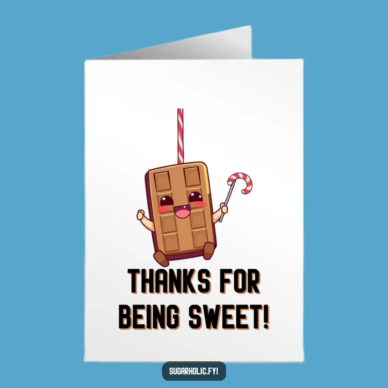 Free Printable Chocolate Bar Thank You Card: Funny Downloadable Gift for Sweet Appreciation