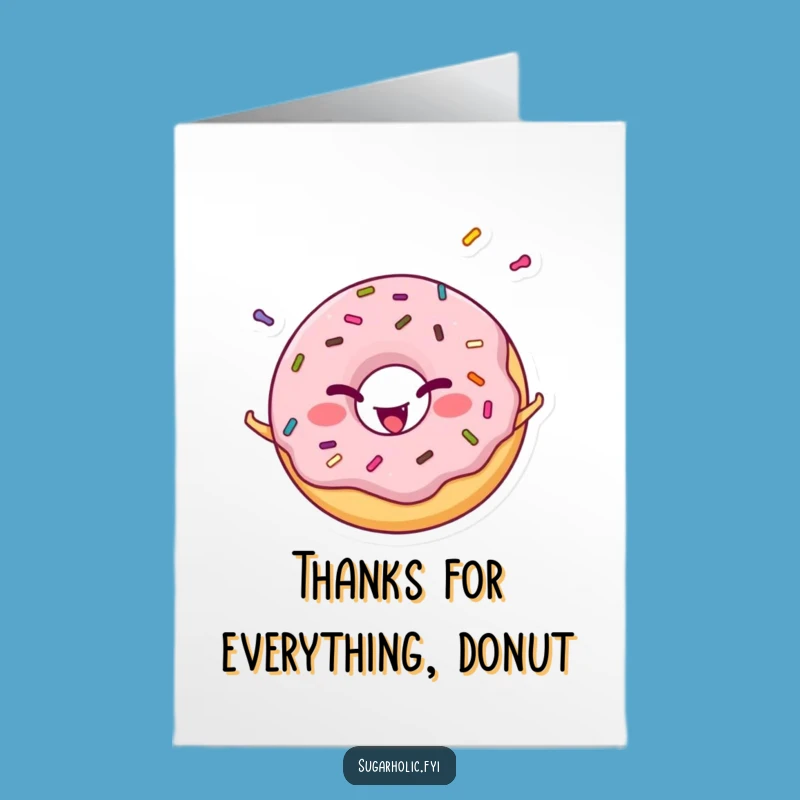 Free Printable Thank You Card: Donut's Juggling Thanks - Downloadable