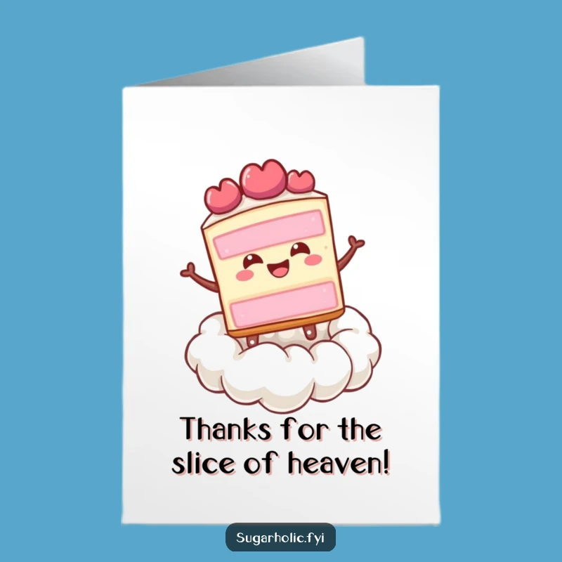 Free Printable Cake Thank You Card So Cheerful