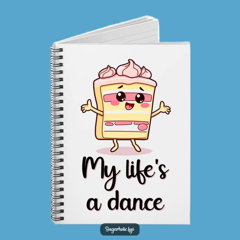 Funny Cake Slice Dance Notebook - Jot Down Your Sweetest Ideas!