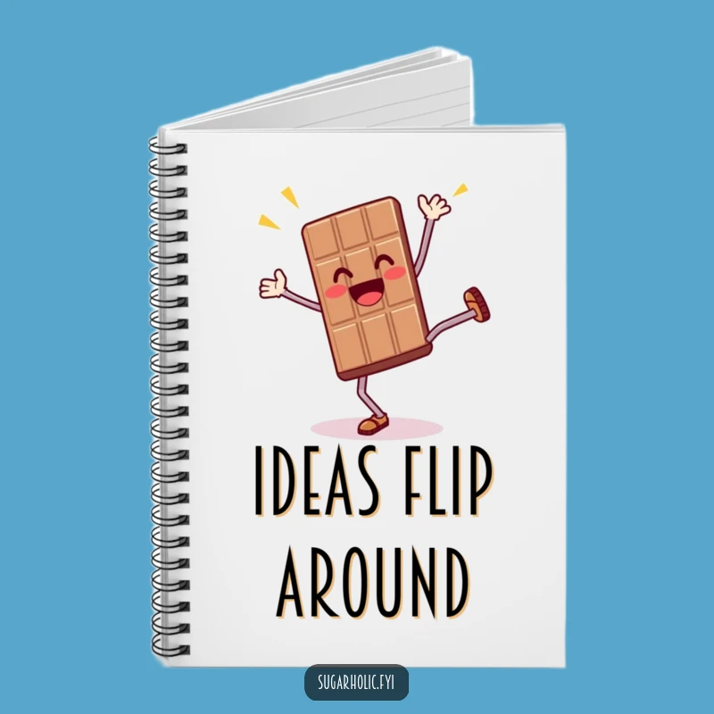 Funny Chocolate Bar Cartwheel Notebook: Jot Down Ideas with Energetic Flair
