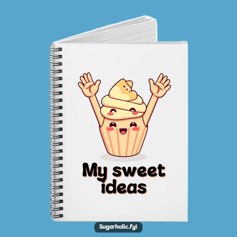 Funny Cupcake Gummy Bear High Five Notebook: Jot Down Sweet Ideas