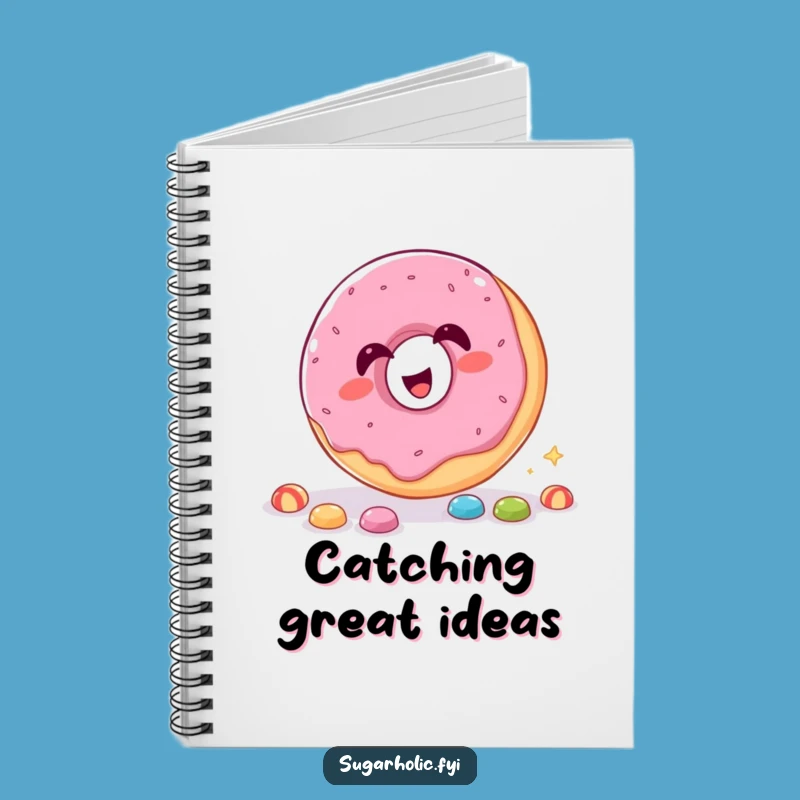 Funny Donut Candy Catch Notebook - Jot Ideas with a Giggling Treat, Gift