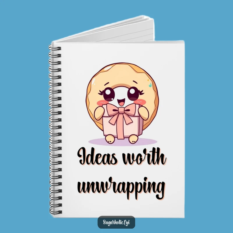 Funny Donut Unwrap Present Notebook - Jot Down Your Exciting Ideas!