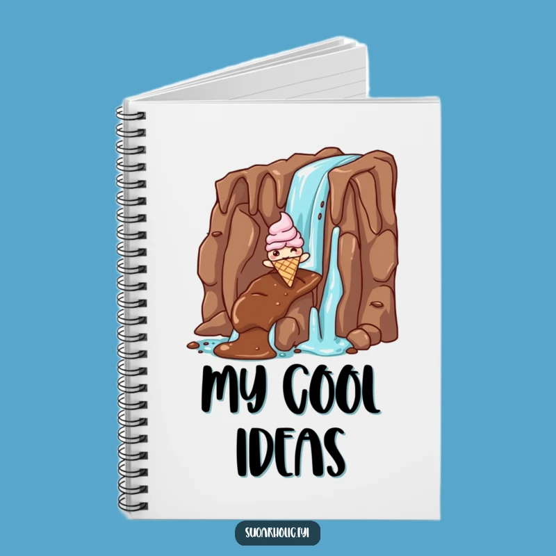 Funny Ice Cream Chocolate Fall Notebook - Hilarious Journal for Sweet Adventures