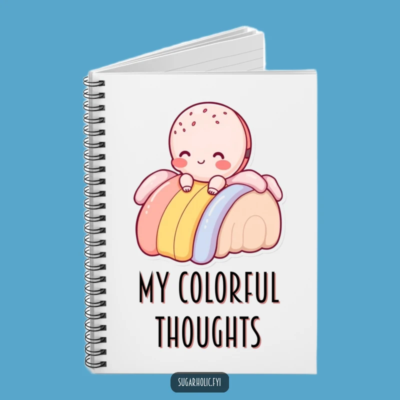 Funny Macaroon Rainbow Slide Notebook - Sweet Blush Journal for Sweet Ideas