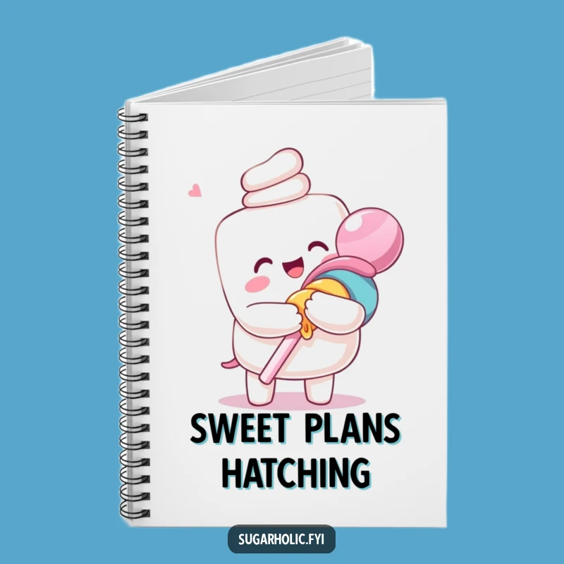Funny Marshmallow Lollipop Hug Notebook: Jot Down Sweet Ideas with Joy
