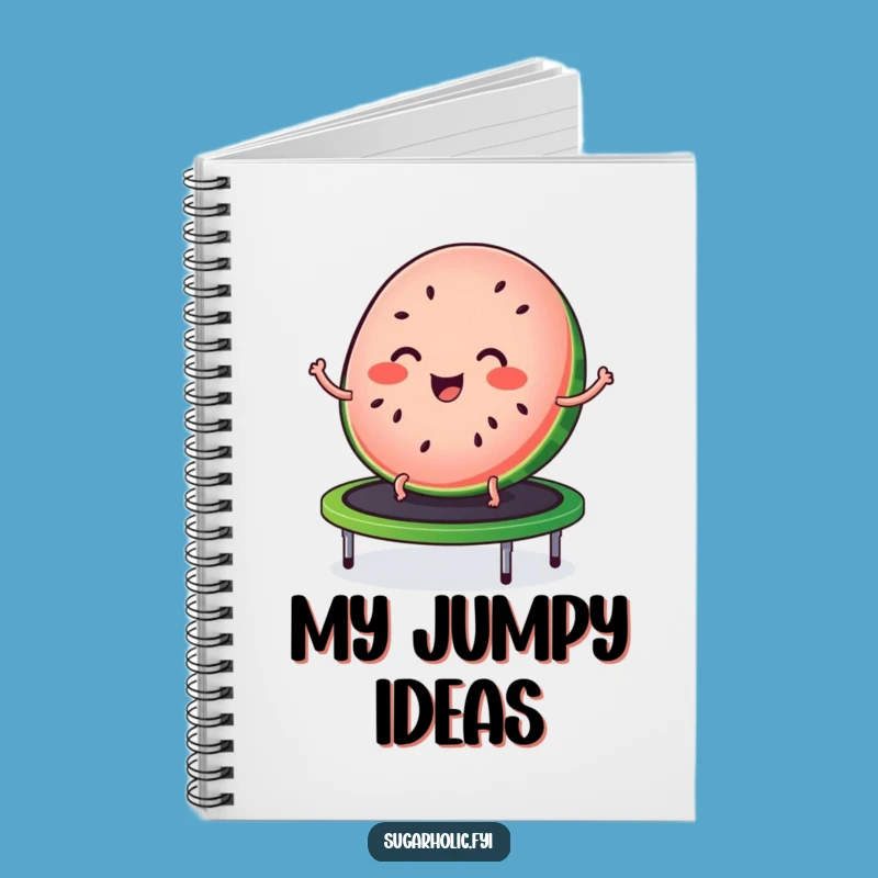 Funny Watermelon Trampoline Notebook - Joyful Fruit Journal, Gift Idea