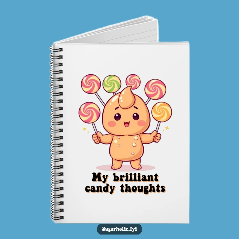 Funny Caramel Candy Notebook - Sweet Gumdrop Juggling Journal, Great Funny Gift Diary