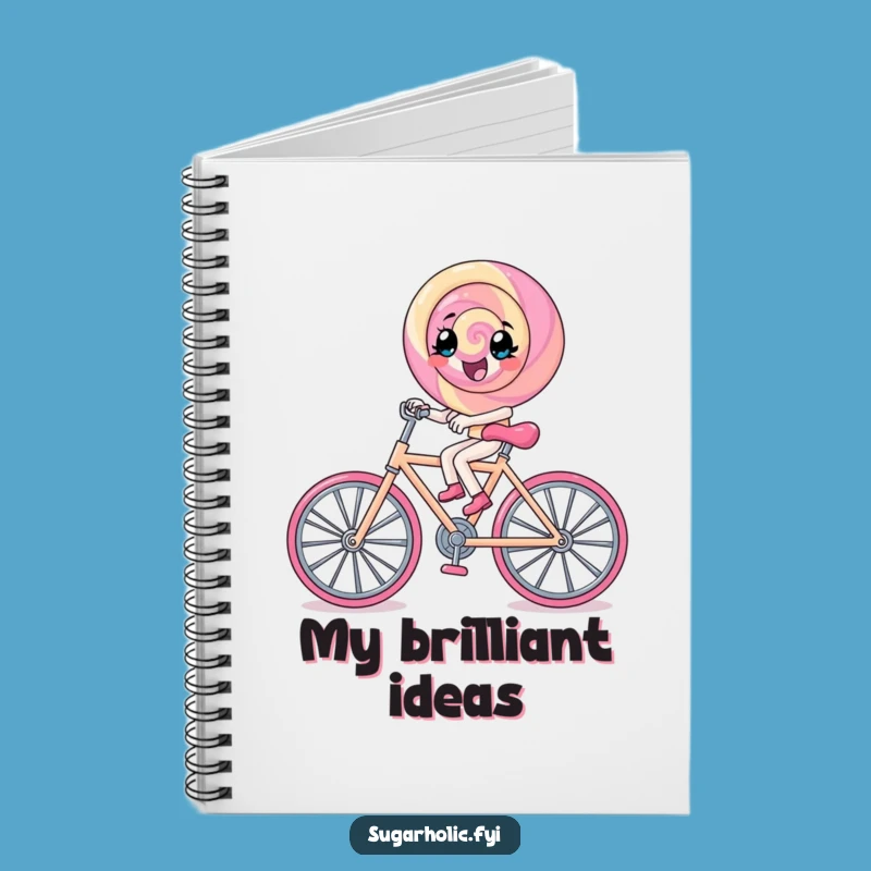 Funny Lollipop Rock Candy Bicycle Notebook: Jot Down Sweet Ideas!