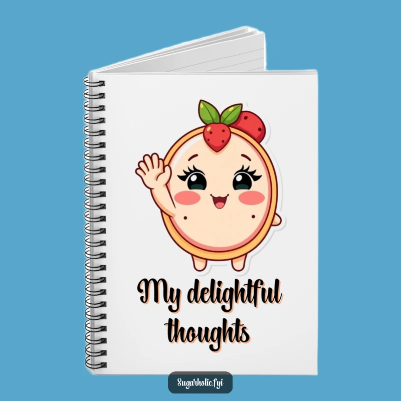 Funny Fruit Tart Notebook - Blushing Dessert Journal, Gift Idea