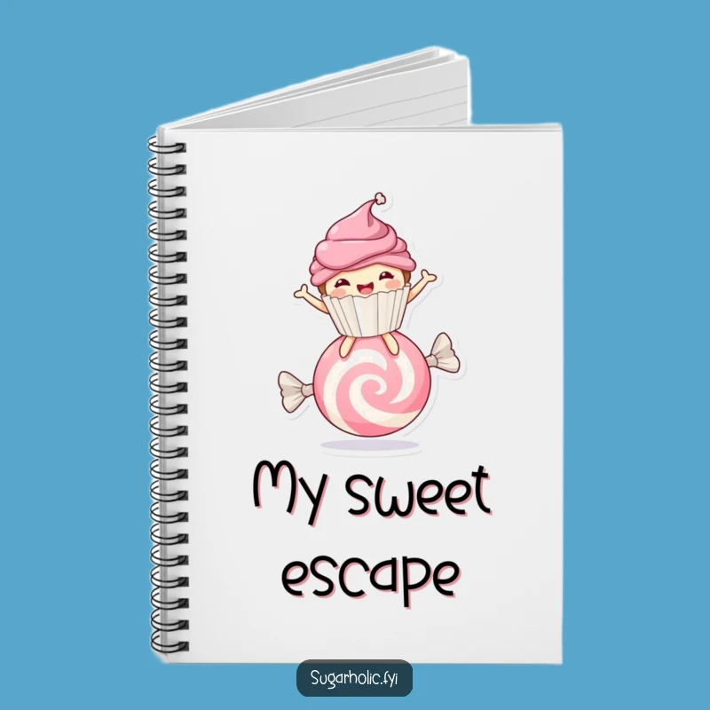 Funny Cupcake Candy Bounce Notebook - Joyful Dessert Journal for Sweet Ideas