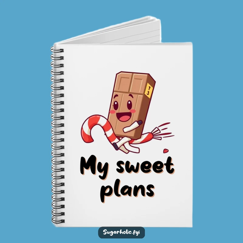 Funny Chocolate Bar Candy Cane Notebook: Jot Down Sweet Ideas!