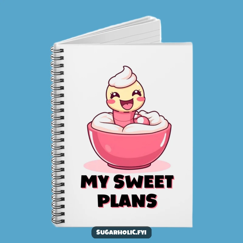 Funny Gummy Worm Icing Notebook - Jot Notes with Playful Slither, Gift