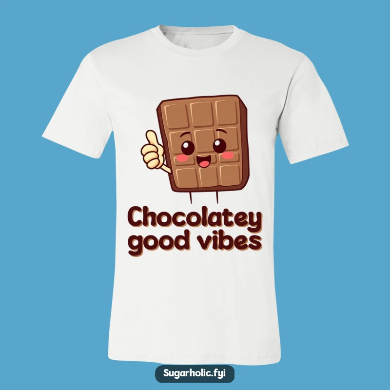Funny Chocolate Bar T-Shirt: Thumbs Up Joy, Delicious & Hilarious Tee