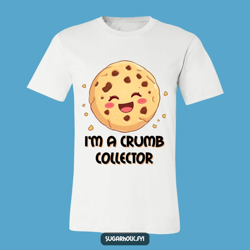 Funny Cookie Crumble T-Shirt - Cheerful Cartoon Art for Sweet Fun