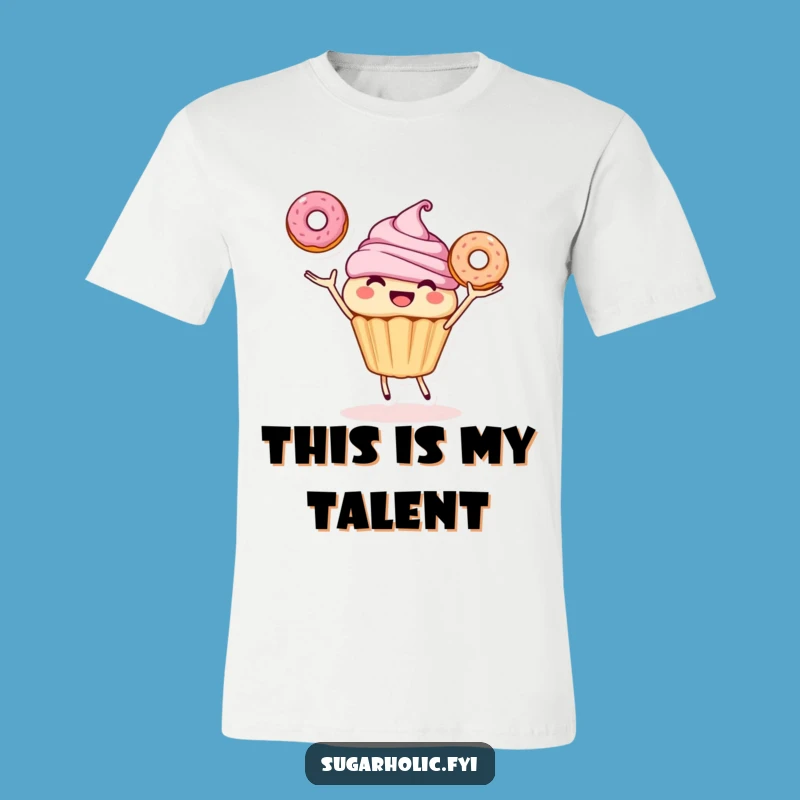 Funny Cupcake Donut Juggling T-Shirt: Wear Your Sweetness!