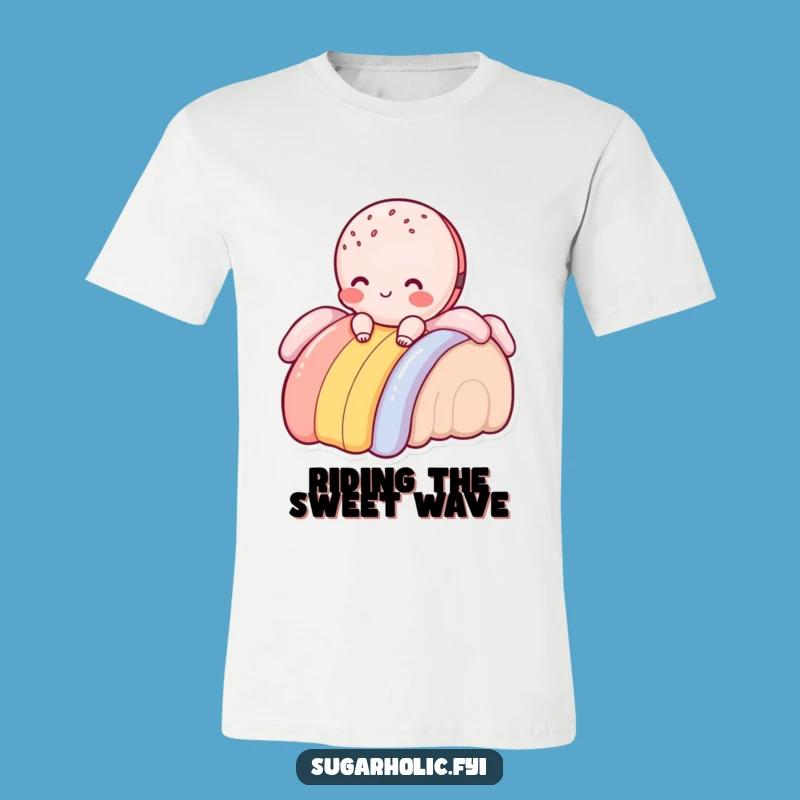 Funny Macaroon Rainbow Slide T-Shirt - Sweet Blush Graphic Tee