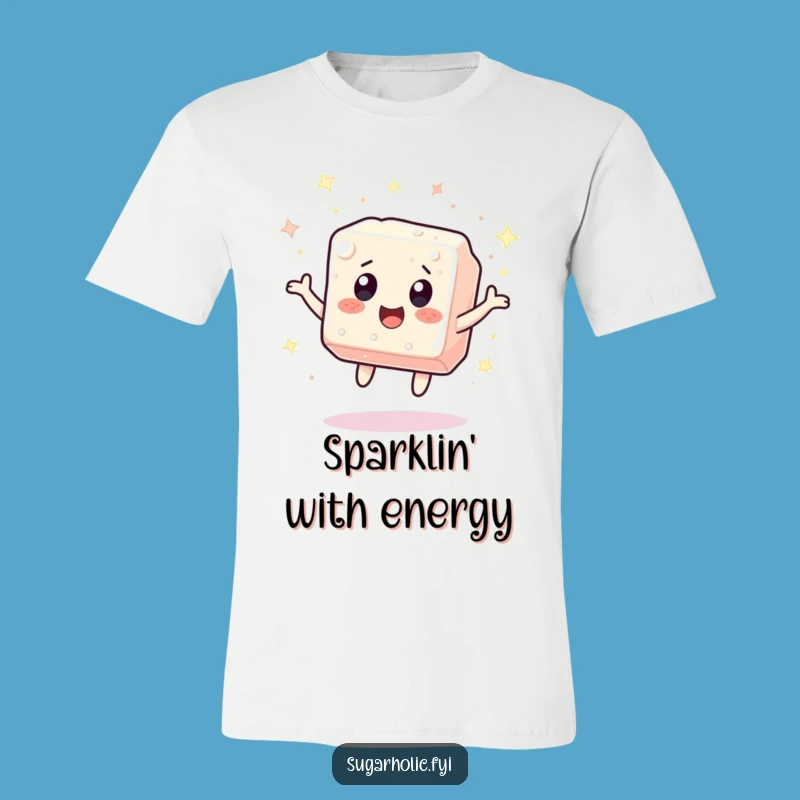 Funny Sugar Cube Sparkle Tee - Wear Your Excitement Hilariously