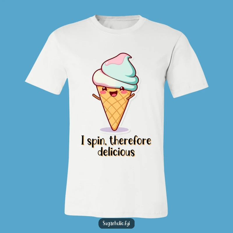 Funny Ice Cream Spin T-Shirt: Hilarious Dessert Character Tee Gift