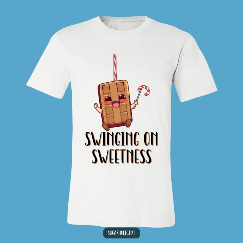 Funny Chocolate Swing T-Shirt: Thrilled Character Fun, Great Humorous Gift