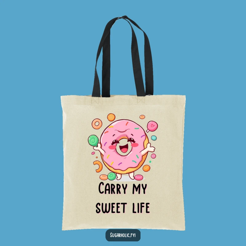 Funny Donut Juggling Candy Tote Bag - Stylish & Hilarious Accessory for Sweet Souls
