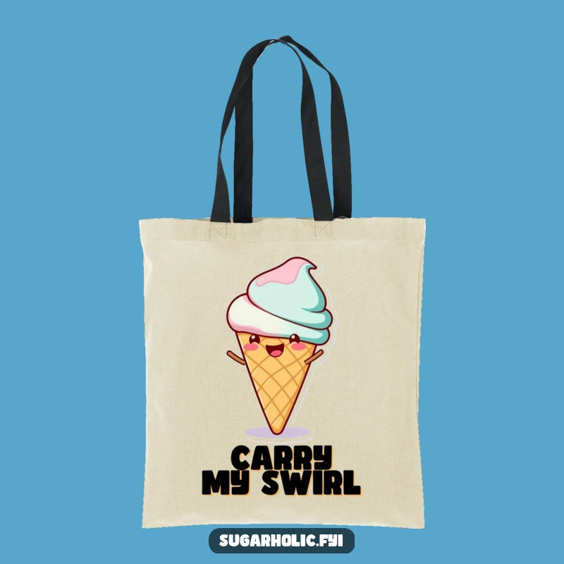 Funny Ice Cream Spin Tote Bag: Carry Your Sweetness Everywhere