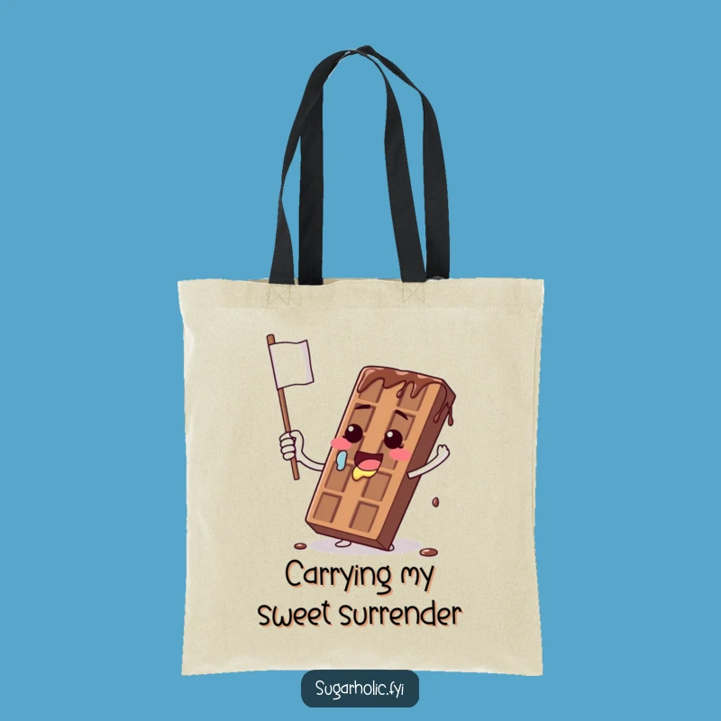 Funny Melting Chocolate Bar Flag Tote - Durable & Sweet Bag Funny Gift