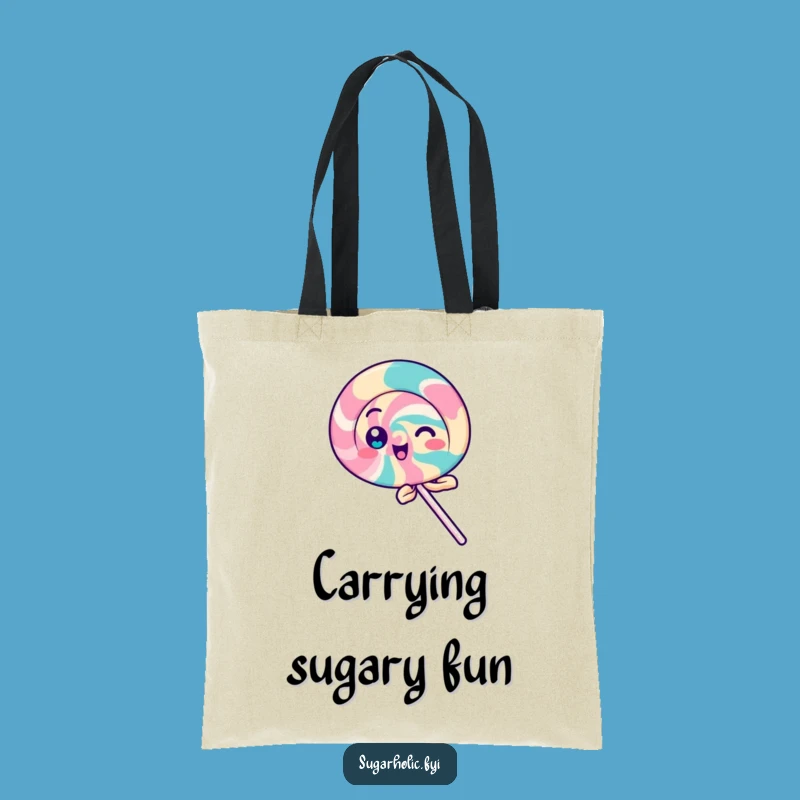 Funny Playful Lollipop Tote: Spinning Fun, Sweet & Hilarious Gift