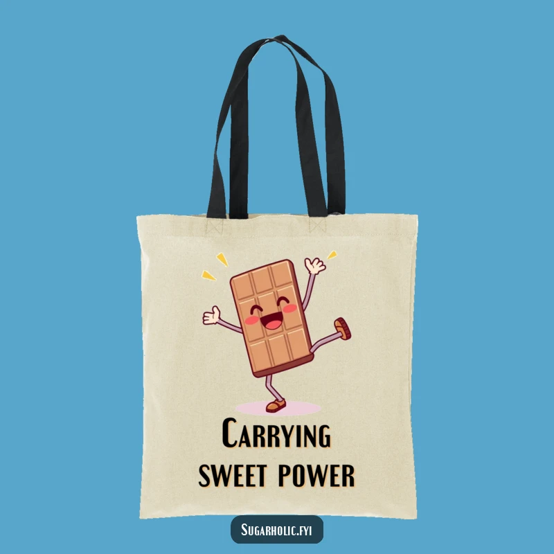 Funny Chocolate Bar Cartwheel Tote Bag: Carry Your Energy in Style