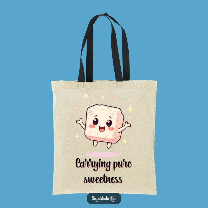 Funny Bouncing Sugar Cube Sparkle Tote Bag - Carry Your Sweetness