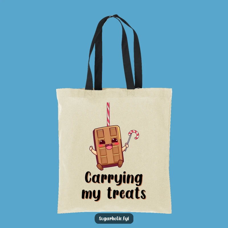 Funny Chocolate Swing Tote Bag: Whimsical Character Accessory, Unique Humorous Gift