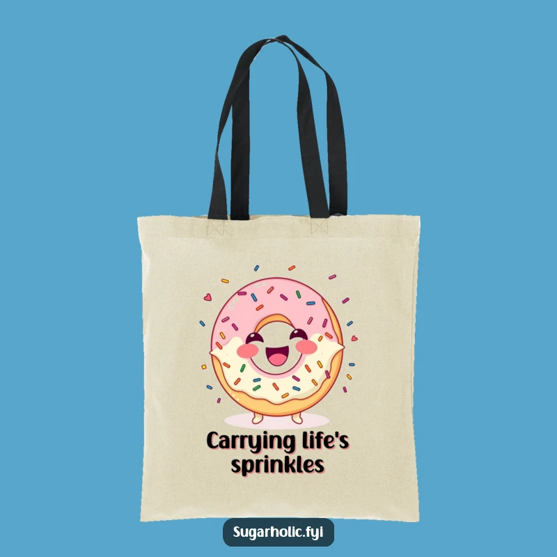 Funny Donut Sprinkle Juggler Tote Bag - Durable Laughing Treat Bag