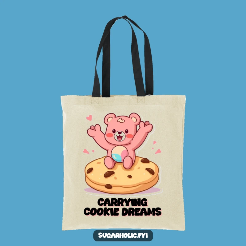 Funny Gummy Bear Cookie Jump Tote Bag - Carry Your Sweet Essentials