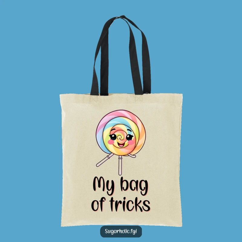 Funny Lollipop Tote Bag: Carry Your Essentials with Spinning Character Delight