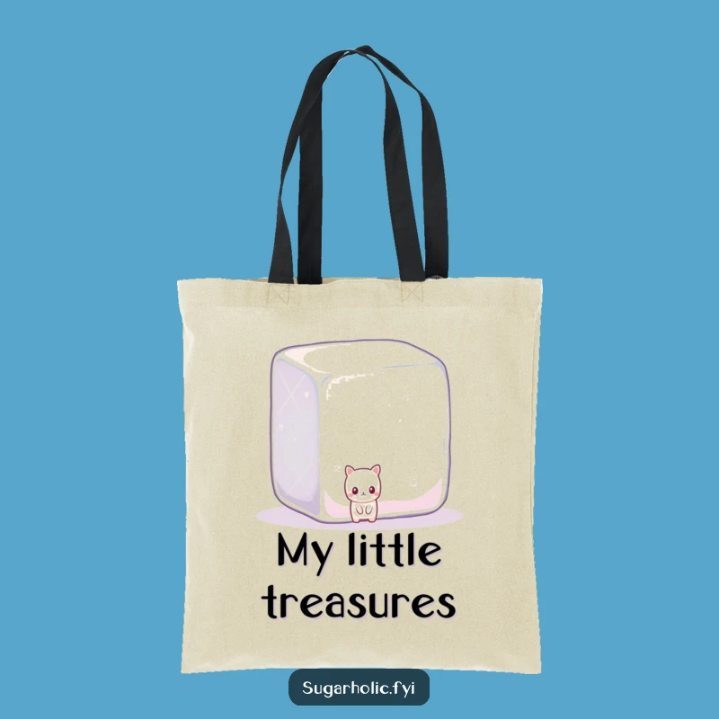Funny Shy Candy Sugar Cube Tote Bag: Carry Your Sweetness Secretly